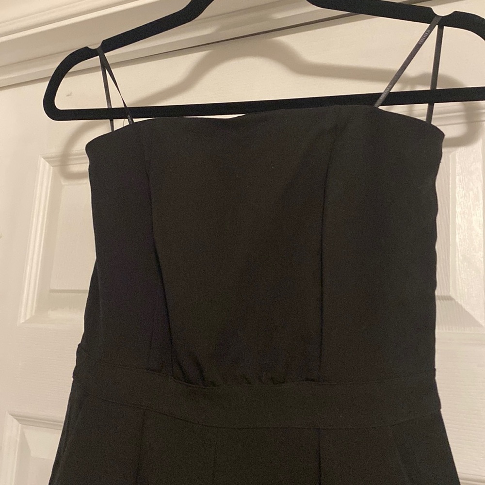 Strapless Black Culotte Jumpsuit